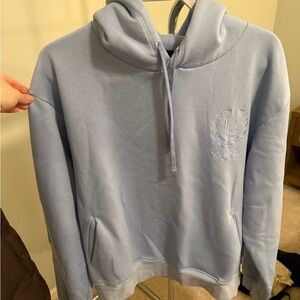 LONELY GHOST Light Blue emblem Hoodie